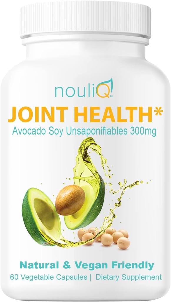 Natural & Vegan- Friendly Joint Health Supplement, Avocado Soy Unsaponifiables 300mg, Non- GMO, Gratis enhver Gluten, Kunstige Farver eller Flavors, Dairy and Shellfish, 60 Day Supply.