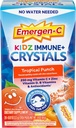 Emergen-C Kidz Immune Plus Crystals, On-The-Go Immune Support Supplement with Vitamin C, Vitamin D, B Vitamins, Zinc and Manganese, Tropical Punch, Back to School Essentials - 28 Stick Packs