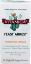 Vitanica Yeast Arrest, Homøopatiske vaginal suppositorier, for Yeast Infektion Symptomer, Relieves Burning, Kløe & Decharge, med Boric Acid, Tea Tree Oil & Probiotics, Vegan (Gær Arrest, 14)