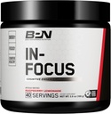 BARE YDEEVNE NUTRITION, BPN in- Focus Brain Support Supplement, Forbedre fokus & energi, Alpha GPC, Raspberry Lemonade, 40 Serveringer