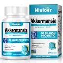 Akkermansia Probiotic, Probiotics for Women & Men - 10 Billion AFUs + Organic Prebiotics, Digestive, Gut, Immune & Overall Health, Enhances Gut Digestive Lining Function (60 Capsules, 1-Pack)