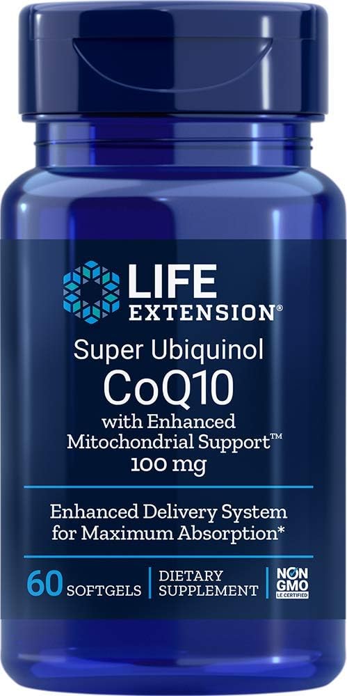 Super Ubiquinol CoQ10 med forbedret Mitokondriel Support 100mg 60 Softgels (pakke med 2)