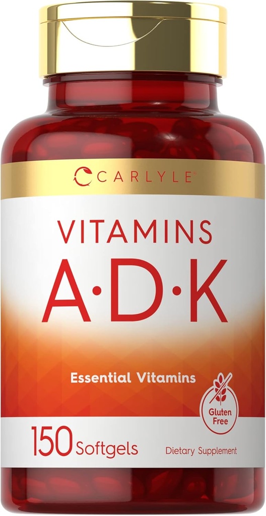Carlyle Vitamin ADK er 124; 150 Softgels er 124; ikke-GMO, Gluten Free Dietary Supplement