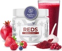 Reds - Super Red Powder med 39 Superfoods, Antioxidant- Rich Red Powder Superfood, Probiotika & fordøjelsesenzymer til energi, Metabolisme & Gut Sundhed - Red Berry Flavor