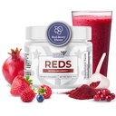 Reds - Super Red Powder med 39 Superfoods, Antioxidant- Rich Red Powder Superfood, Probiotika & fordøjelsesenzymer til energi, Metabolisme & Gut Sundhed - Red Berry Flavor