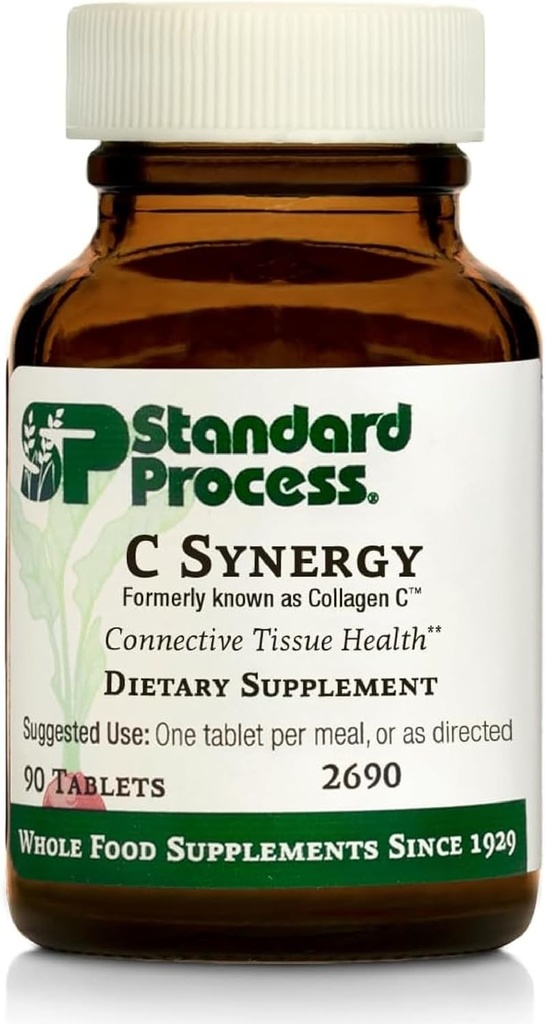 Standard Process C Synergy - Supplement to Support Connective Tissue Health - Whole Food-Based Supplement to Aid Immune Health - Connective Tissue Support with Vitamin C & Buckwheat Flour - 90 Tablets