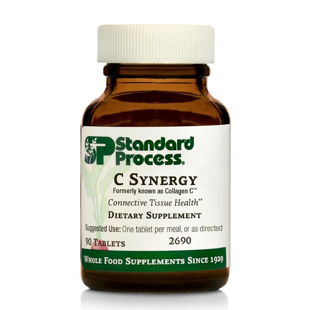 Standard Process C Synergy - Supplement to Support Connective Tissue Health - Whole Food-Based Supplement to Aid Immune Health - Connective Tissue Support with Vitamin C & Buckwheat Flour - 90 Tablets