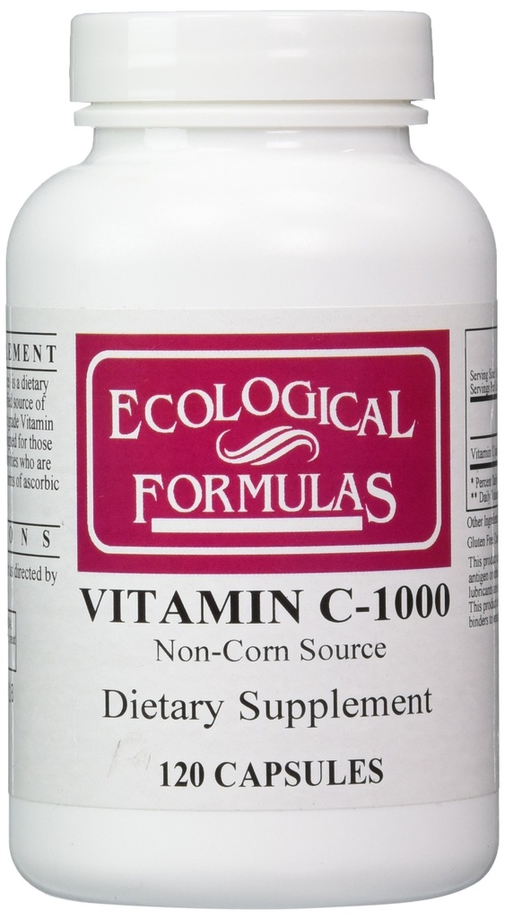 Kardiovaskulær forskning Vitamin C- 1000 Kapsler, 120 Tælling