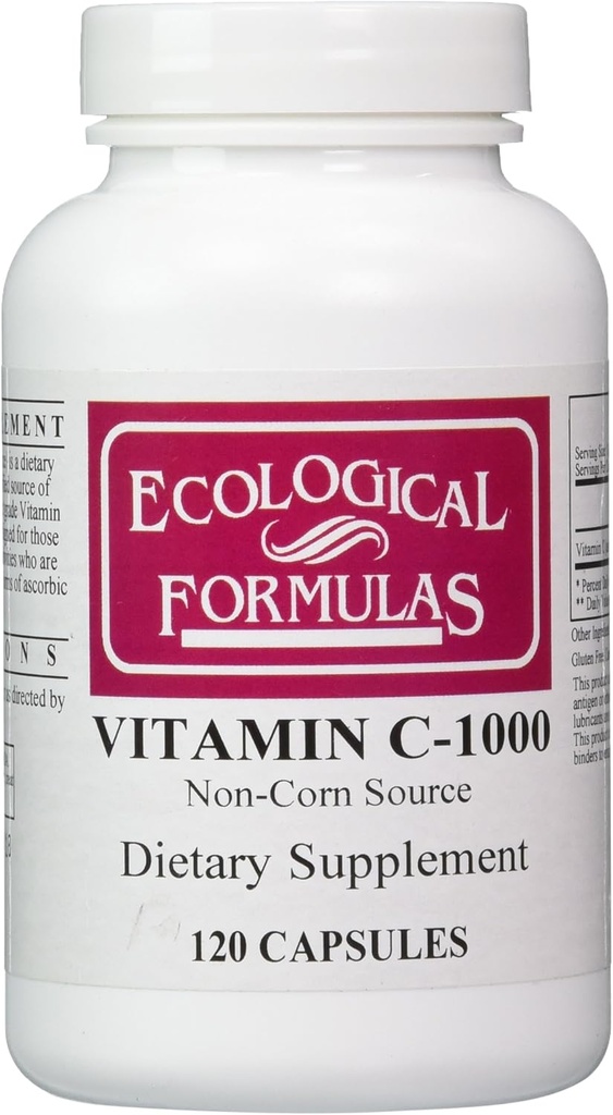 Kardiovaskulær forskning Vitamin C- 1000 Kapsler, 120 Tælling