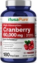 NusaPure Cranberry 60.000 mg 180 Veg Caps (Bioperine, non- GMO, Vegan)