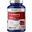 NusaPure Cranberry 60.000 mg 180 Veg Caps (Bioperine, non- GMO, Vegan)