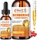Berberine supplement flydende dråber med Ceylon kanel, Bitter Melon til immunsystemet & fordøjelsessystemet støtter -Premium Berberine 1500mg med Pure Ceylon kanel