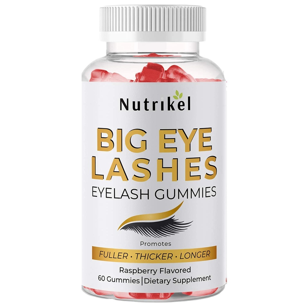 Big Eye Lass Hårvækst - Eyelash Growth Gummies for Fuller, Thicker, Længere Lass