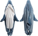Shark Blanket Hoodie Onesie, Shark Onesie Voksen, Shark Sleeping Bag for Voksen (XXL)