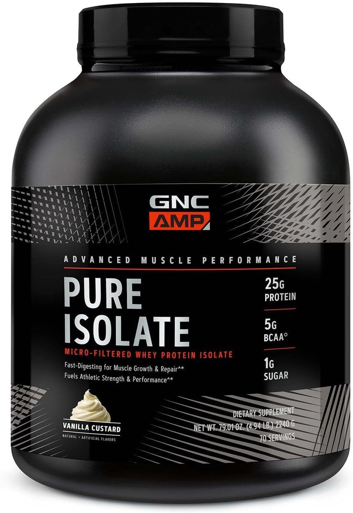 GNC AMP Pure Isolate - Vanilla Custard (70 Servere)