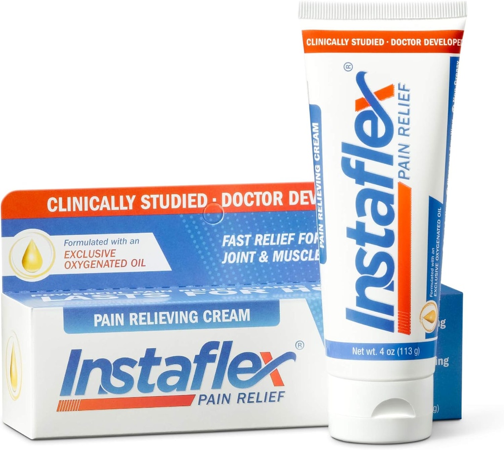 Instaflex Smerte Relief Cream Levere Klinisk Studerede Smerte Relief fra Gigt, Rygsmerter, Stammer og fælles og muskelsmerter (4 oz)