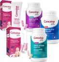 CONCEIVE PLUS Complete Fertility Bundle - Forsøger at conceive Par Kit TTC Fertility Kosttilskud og Sperm venlige smøremidler