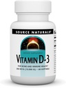 Source Naturals Vitamin D-3, Understøtter Bone & immunforsvar *, 250 mcg (10. 000 IE) - 60 Softgels