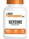 BulkSupplements.com Glycin Kapsler - Glycin Kosttilskud, Aminosyretilskud - Gluten Free, 4 Kapsler pr Servering, 360 Tæl (pakke med 1)