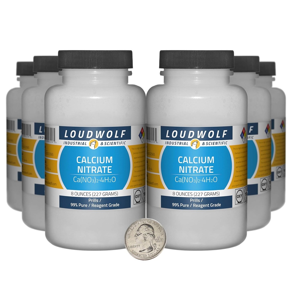 Calcium Nitrat / 3 punds / 6 flasker / 99% Pure Reagens Grade / Driller