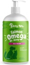 Zesess Paws Salmon Omega Oil Hamp til hunde og katte med Wild Alaska Salmon Oil Omega 3 og 6 Fedtsyrer med EPA DHA til kæledyr understøtter normal hud fugtdannelse og immunsystem funktion 32oz