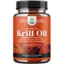 Antarktisk Krill Oil 2000mg Softgel Per Serving - Omega 3 Krill Oil Supplement med EPA DHA & Astaxanthin (60 Greve (pakke med 1)