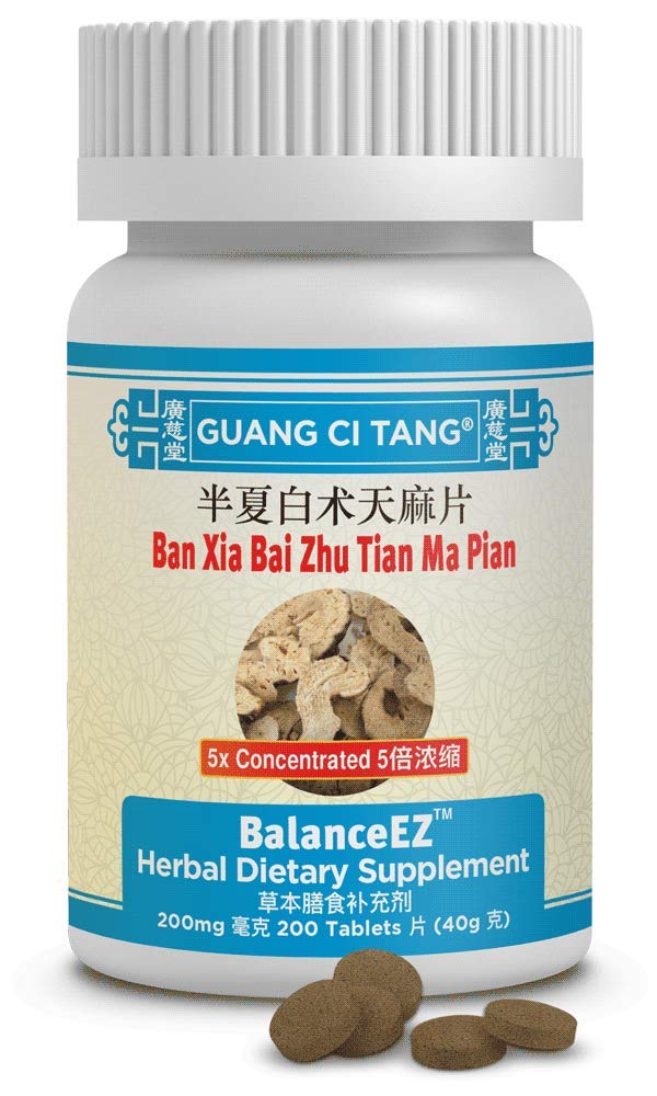 Guang Ci Tang - Ban Xia Bai Zhu Tian Ma Pian - BalanceEZ - (Tidligere Vertigoff) - 1 flaske