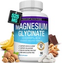 Magnesium Glycinat 525mg - High Absorption Chelated Magnesium Supplement Lavet med Pure Magnesium Glycinat - Understøtter Muscles, Sleep, Cramps, Recovery Bisglycinate Complex Vegan Non- GMO 90 Kapsler