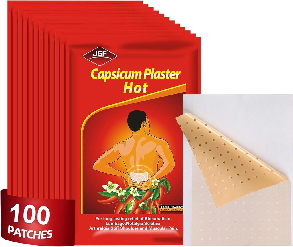 KONGDY Capsaicin Patches, 4.72 "x7.08" Hot Capsicum Patch (100)
