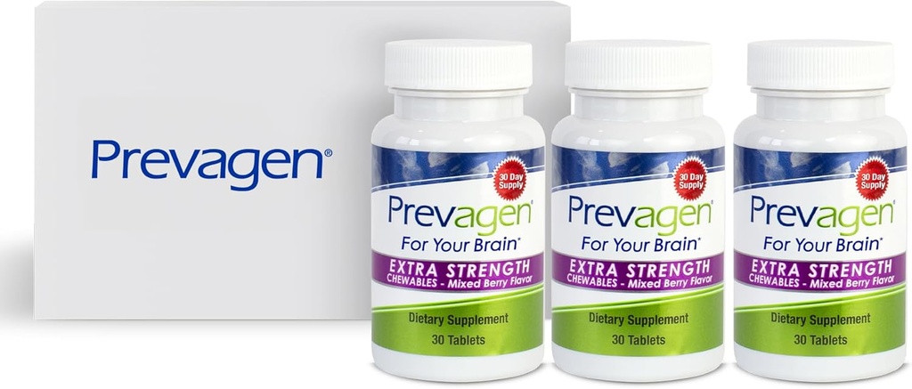 Prevagen Extra Strength Mixed Berry Chewables - 90 tabletter (3 måneders Tilgang)