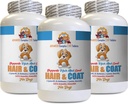 Immunboost til hunde - Hund Hår og Coat Sundhed - Hud Itch Relief - Nail Sundhed - Hund antioxidant Kosttilskud - 3 flasker (180 tabletter)