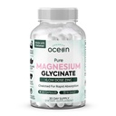 Organiske Ocean Pure Magnesium Glycinat med zink - Maksimal styrke Chelated Magnesium supplement til kvinder og mænd for muskelkramper og søvn støtte - 90 Capsule