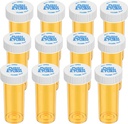 Tomme Plastic Medicin Pill Flasker med barn resistent Caps (12 Pack), 8 Dram lille receptpligtig Vial Medicine Containers Travel Pill Flasker Clear Pill Case Arrangører