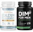 SMNutrition Mænds DIM tillæg med Calcium D- glucarate Note 124; Mandlig Hormon Balancing Bundle med DIM kompleks for mænd (60 Servere) og Vegan Gluten Free Non- GMO CDG supplement (90 Servere)