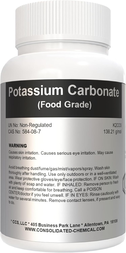 Kaliumcarbonat 1kg (2,2lb) Højrenhedsklasse