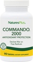 Natures Plus Commando 2000- 90 tabletter - Antioxidant Protection - Understøtter Brain, Circulatory Function & Immunsystem - Vegetarisk, Gluten Free - 45 Serveringer