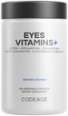 Codeage Eyes Vitaminer - AREDS 2 Based Formel Supplement - 2 - Måned Supply - Vitaminer A, C, E, Zink, Lutein, Astaxanthin, Zeaxanthin, Eyebright, Marigold, Bilberry, Saffron, Omega- 3-120 Kapsler
