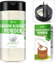 Natriumalginat Powder - 4oz Pure natriumalginat Food Grade Thickener Powder, Natural Gelling Agent for Desserts, Caviar Spheres Making, Ice Cream, Kødbrød, Vegansk Stabilizer for Bagning, Thickening