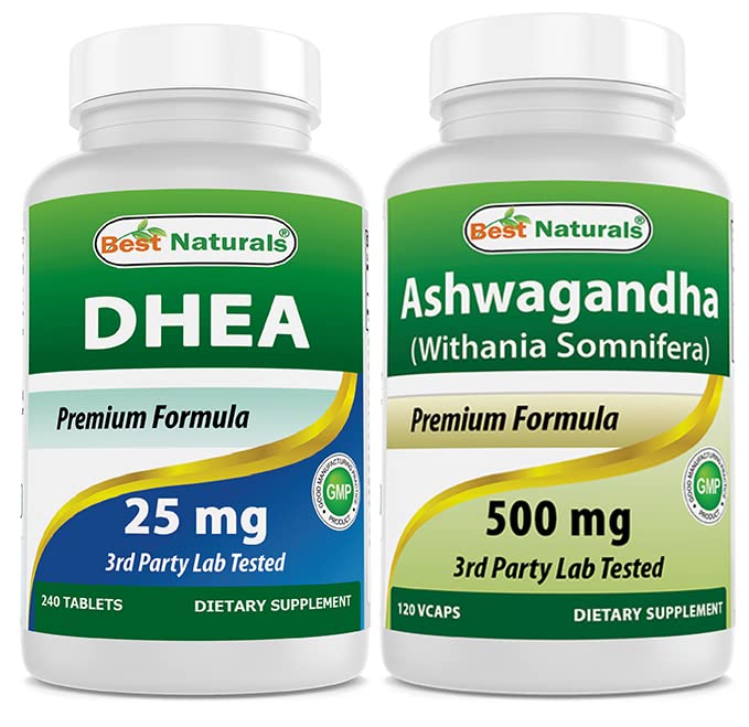 Bedste Naturals Dhea 25mg & Ashwagandha Extract 500 Mg