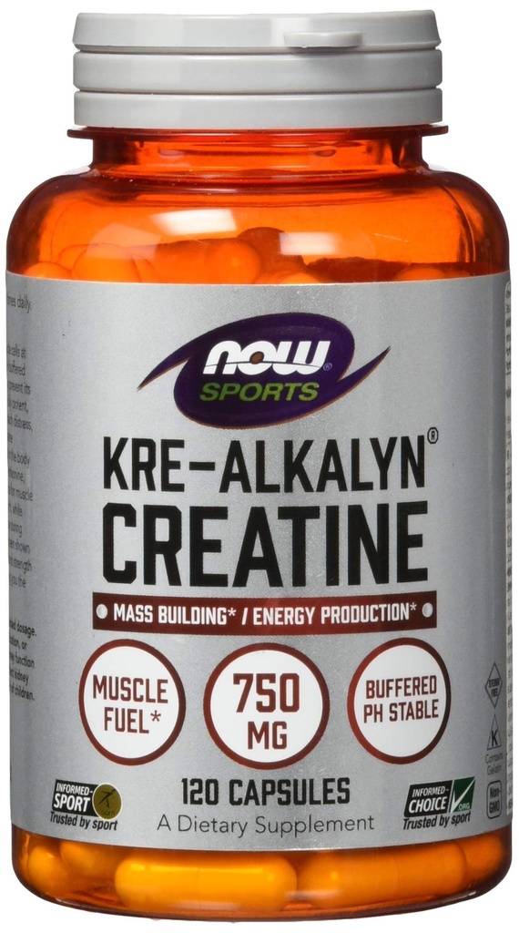 Nu fødevarer Kre- Alkalyn ® Creatin - 120 kapsler