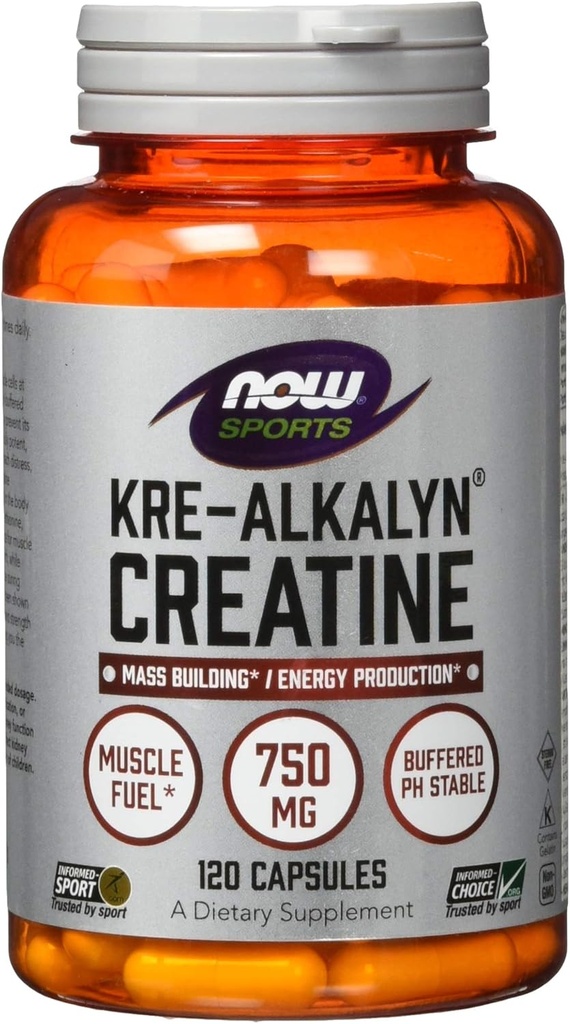 Nu fødevarer Kre- Alkalyn ® Creatin - 120 kapsler