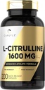 Carlyle L Citrullin Supplement: 124; 1600mg; 124; 200 Powder Kapsler: 124; for mænd og kvinder: 124; Advanced Atlete Formel: 124; Non- GMO & Gluten Free