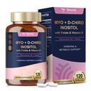 Totaria Myo- Inositol & D- Chiro Inositol Supplement Capules 3075mg, Plus Multivitamin Vitamin D3, Folate, Ideel 40: 1 Ratio - Hormonal balance for kvinder & Ovaria * Support Medical 124; Vegan, Non GMO - 120 Caps
