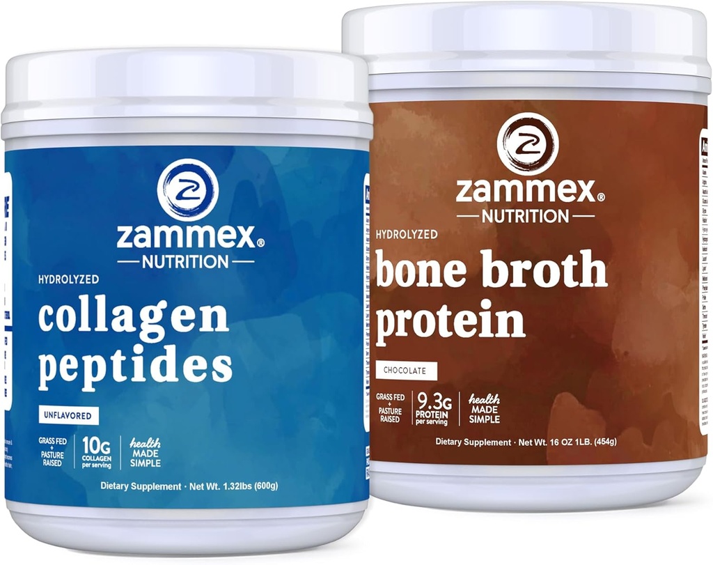 Zammex Collagen Peptider + chokolade Bone Broth Powder