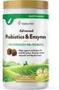 NaturVet Advanced Probiotika & Enzymes, PB6 Hund Soft Chews til at hjælpe følsomme stomachs og fordøjelsesproblemer, Hickory røget Bacon Flavored Pet supplement til hunde over 6 uger, 240 Count Jar