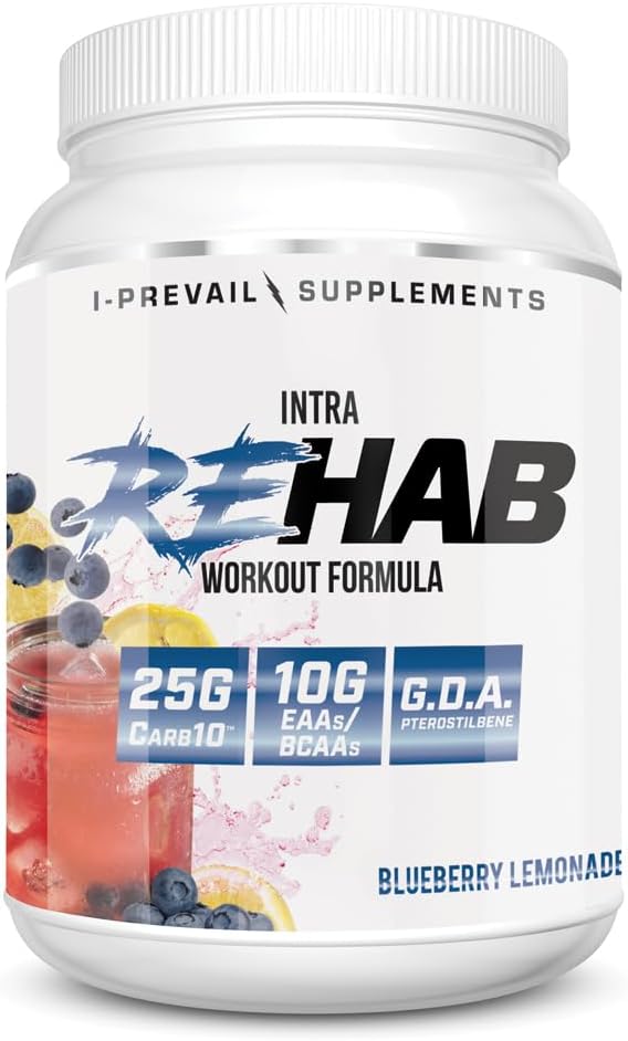 Rehab High Performance Intraworkout Formel 10g BCAA & EAA - Carb10 Note 124; Enhance Recovery & Hydration
