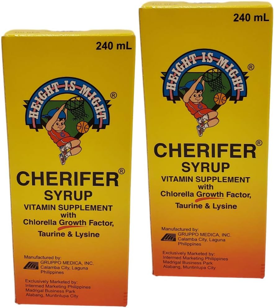 2 Cherifer Syrup Chlorella vækstfaktor, Taurine & Lysin 240ml hver