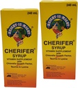 2 Cherifer Syrup Chlorella vækstfaktor, Taurine & Lysin 240ml hver
