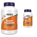NU Kosttilskud, Super Enzymes, Formuleret med Bromelain, Ox Bile, Pancreatin og Papain, 180 Kapsler & Kosttilskud, Magtein ™ med patenteret form af Magnesium (Mg), Kognitiv Support *, 90 Veg Kapsler