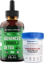 Salutem Vita ™ Liquid Advanced Formel Detox - Detox Kit med Test Cup: Liquid Dietary Supplement for Total Body Cleanse - Supplement for Toxin Removal - 1 Pack - 2 Fl Oz (20 Servere)